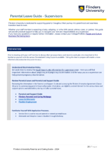 Parental Leave Checklist - Supervisors